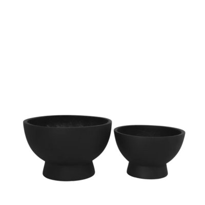 Fiberclay Planters Set Of Two Black