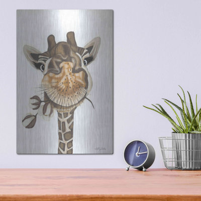 Girafe avec coton par Ashley Justice - Impression sur toile sans cadre