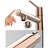 Exquisite Rose Gold Deck Mount Bathroom Tap - 1 Hole, Single Lever, Dual Flow Option, Scratch- Finish, Simple Install Method Sink Faucet Water Saving Feature, Plating, Effortless Guide-121675690