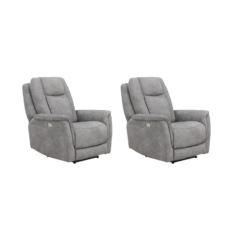 Blynn 35" Upholstered Zero Gravity Power Recliner with Adjustable Headrest Two Pack