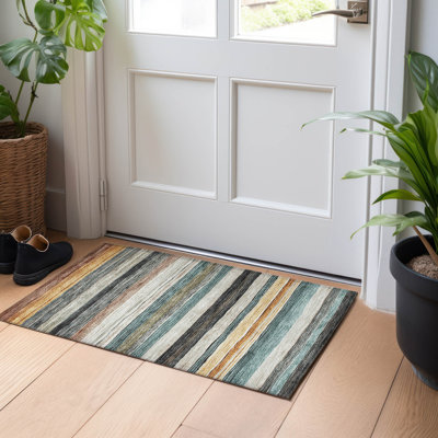 Tapis beige intérieur / extérieur lavable à la machine Cinead ACN1703