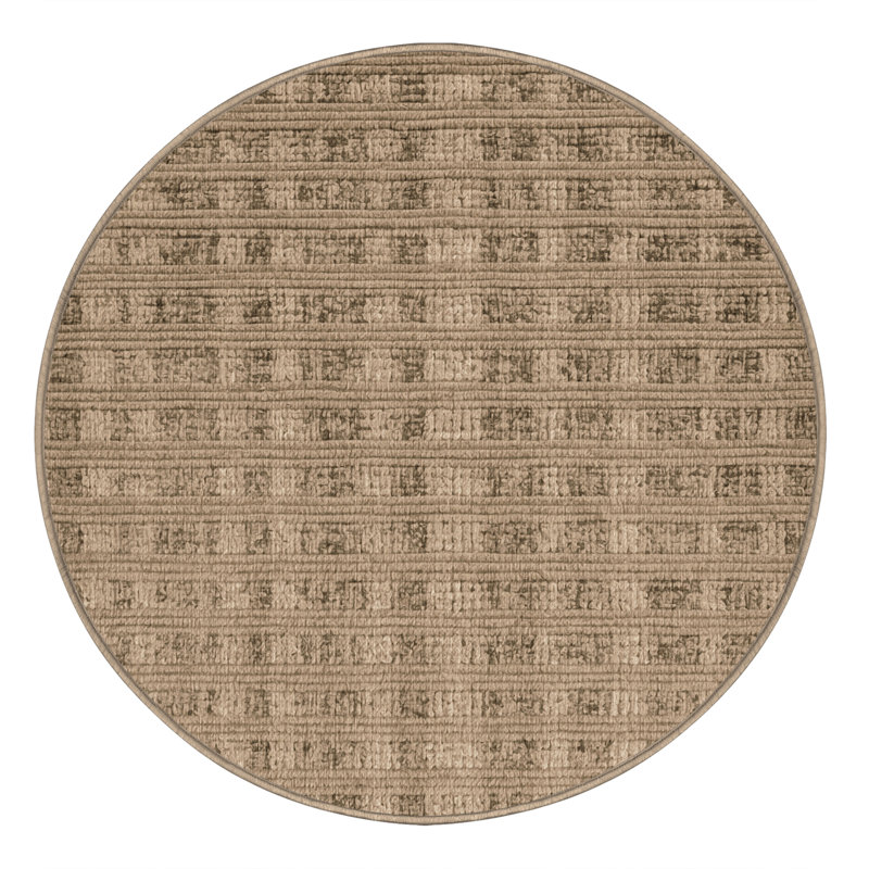  Tapis lavable avec dattes et fruits, Rond 7 pi