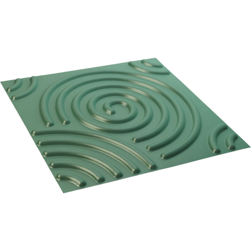 Panneau mural décoratif Spiral EnduraWall 3D, Brume de mer métallique nacrée universelle