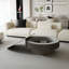 Table basse 39,37 "ronde avec rangement