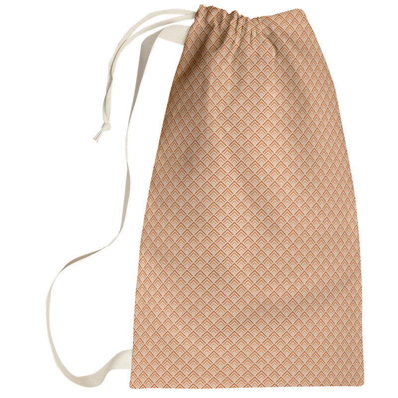Sac à linge géométrique, Petit (H 64 po x l 20 po x P 1,5 po), Orange / ombre