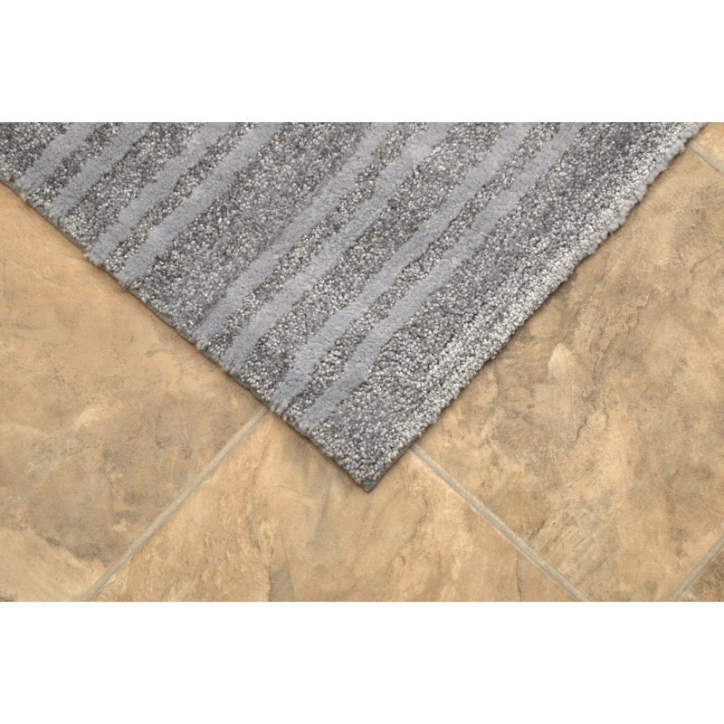 Tapis pour salle de bain Seabrook, Platine