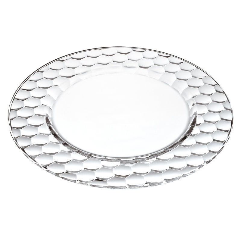 Honey Glass Geometric Charger