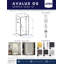 Cabine de douche sans cadre Avalux GS l 34 po x P 30 po x H 72 po-97234302