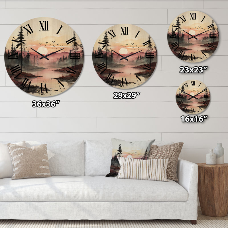 Rodriques Solid Wood Wall Clock, Large