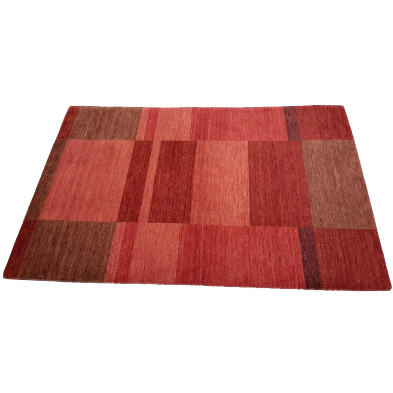 Canvello Hand Made Modern All Over Indo Gabbeh Rug - 4'0'' X 5'11''