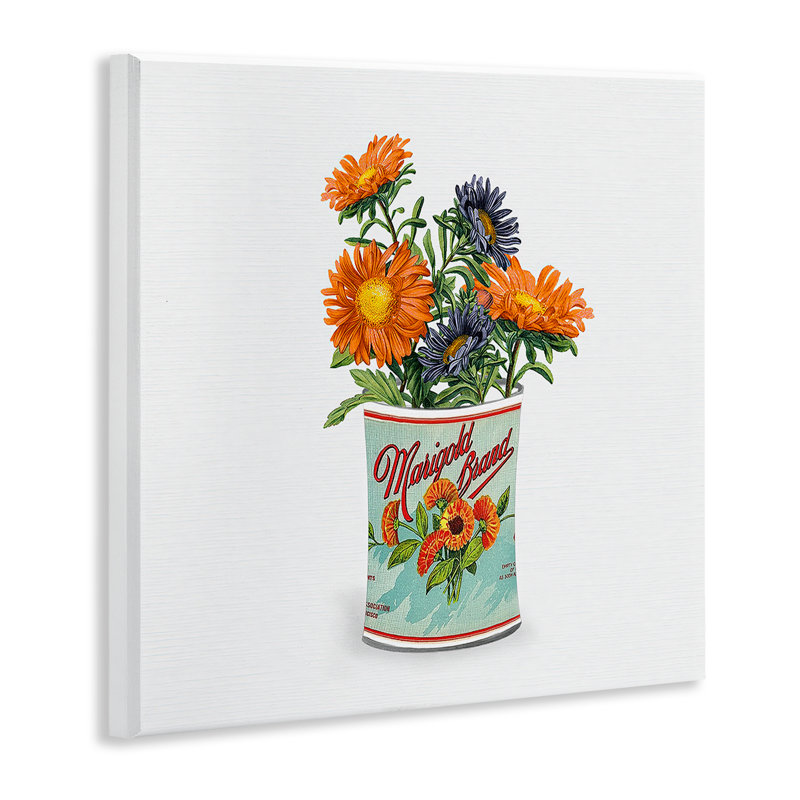 Plaque murale Nostalgic Marigold Tin Bouquet, design par Val Rhodes