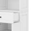 Grande armoire de salle de bain avec 4 portes et tablette ouverte