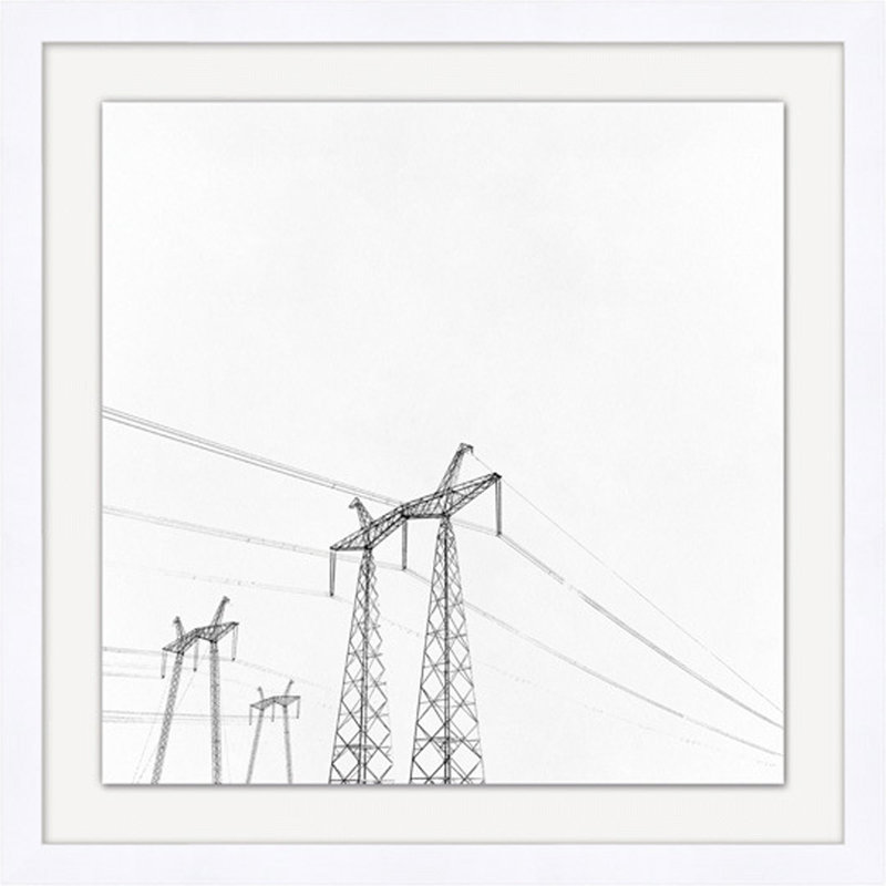 Cadre photo, impression sur papier, Cadre blanc, Blanc mat, H 26 po x l 26 po x P 1,25 po
