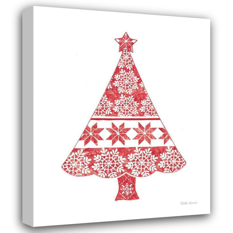 «The Holiday Aisle® Grove, Beth», reproduction d'art sur toile tendue: arbre de Noël nordique