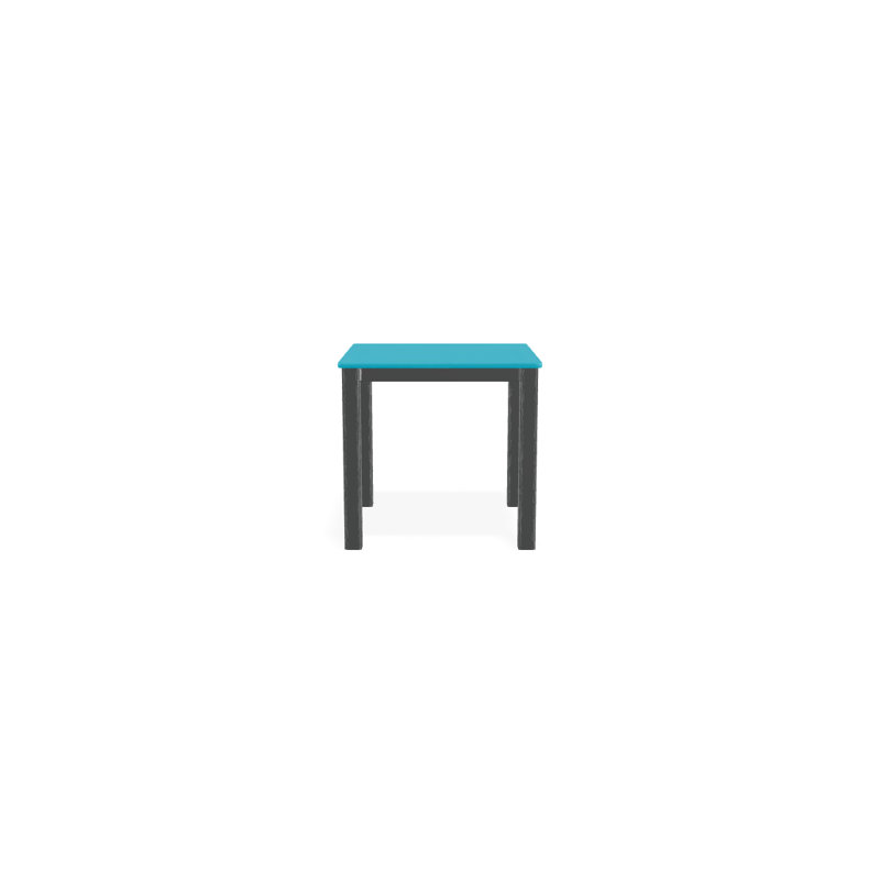 Robinett Outdoor Square Side Table, Black P70, Textured Graphite