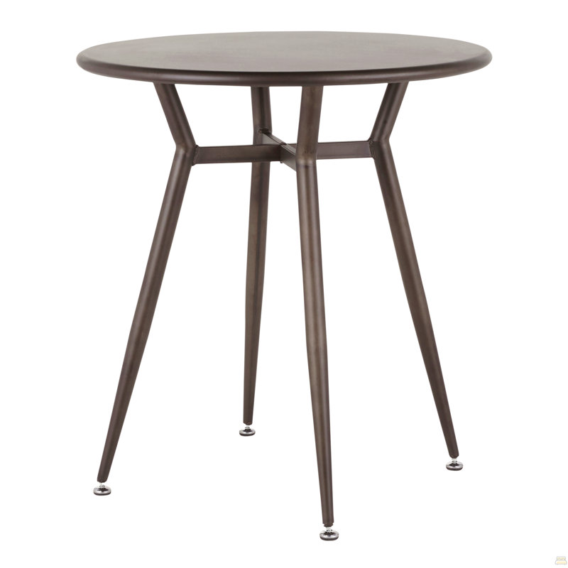 Table ronde en métal antique