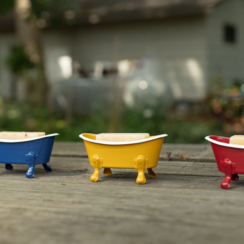Pot à fleurs en émail August Grove®, Jaune