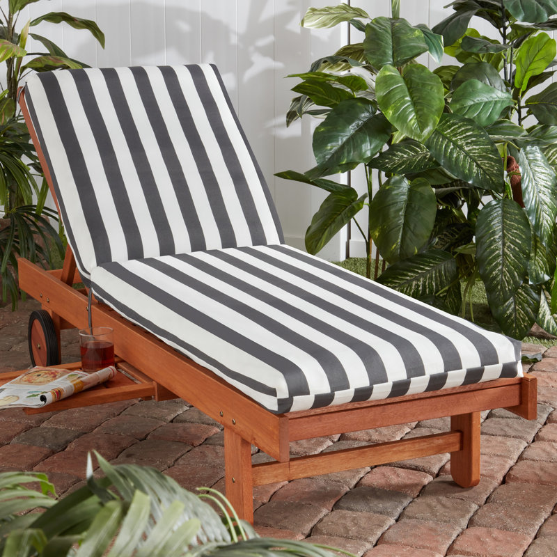 Outdoor Chaise Lounge Chair Cushion, Canopy Gray