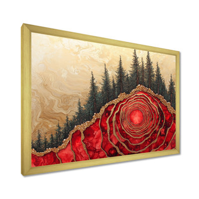 Gerolamo, forêt, chemin, opale de feu, rivière de pierre IV - forêt, art mural