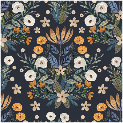 Meggi Peel & Stick Vinyl Floral Wallpaper Roll