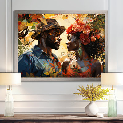 «African Couple Resilient I» - Art mural américain africain