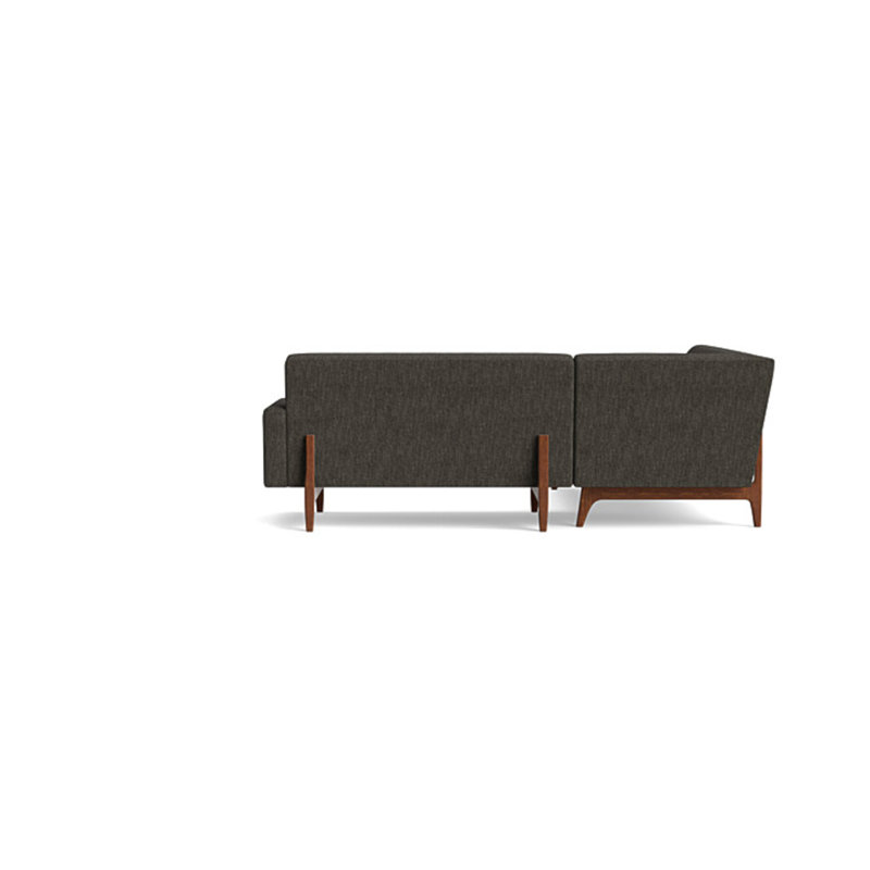 Tyler Sectional With Bumper (95" X 95"), Performance Weave - Onyx, Left Hand Facing