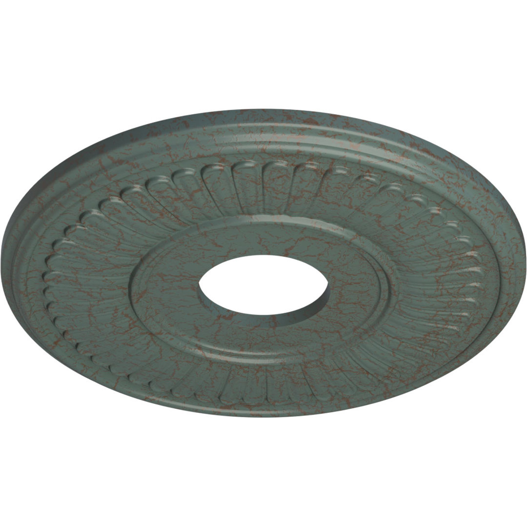 Endurathane Berkshire Ceiling Medallion, 15 3/4"OD x 3 7/8"ID x 3/4"P (Fits Canopies up to 7") Ekena Millwork 