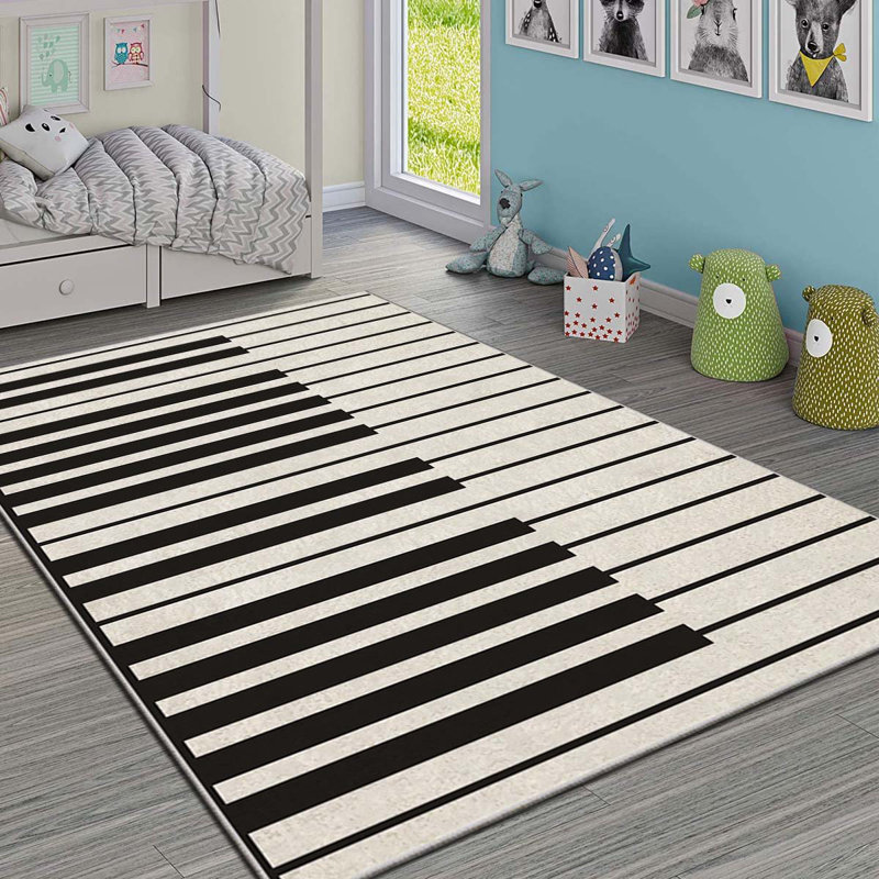 Tapis luxueux en polyester, 3,3 x 4,6 pieds | Tissu de velours 740 g / m², envers en feutre antidérapant, éponge stratifiée pour le confort | Antibactérien, lavable à la machine à 86 ° F | Imprimé numérique élégant pour la décoration intérieure