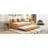 Upholstered Daybed With Trundle Twin Size Sofa Bed Frame No Box Spring Needed, Linen Fabric