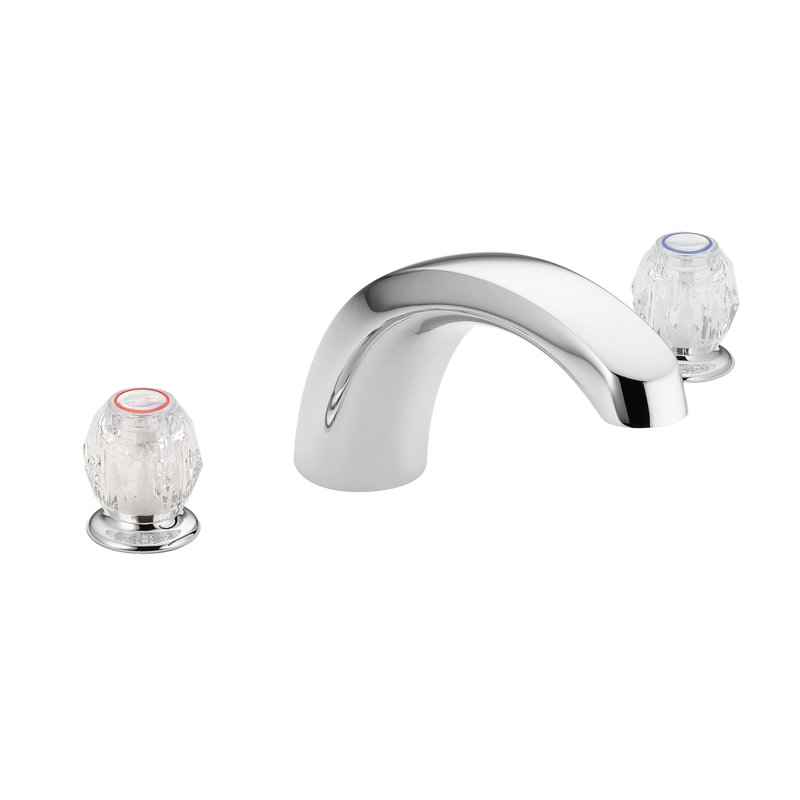 Garniture de robinet de baignoire romaine à deux poignées Chateau, Chrome