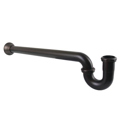 Kingston Brass Vintage 1-1/2 Inch Decor P-Trap with Bell Flange, 24 Inch Length, 18 Gauge