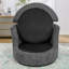 Fauteuil demi-tonneau pivotant avec rangement caché Chenille-1996722036