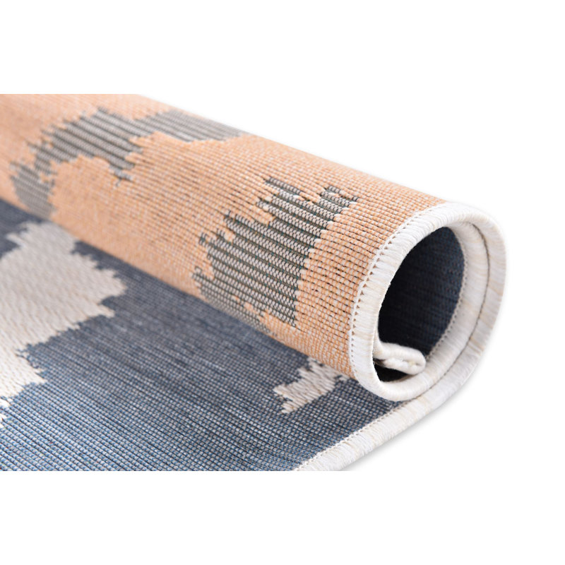 Geometric Hand Woven Indoor / Outdoor Area Rug, Rectangle 160 x 230cm