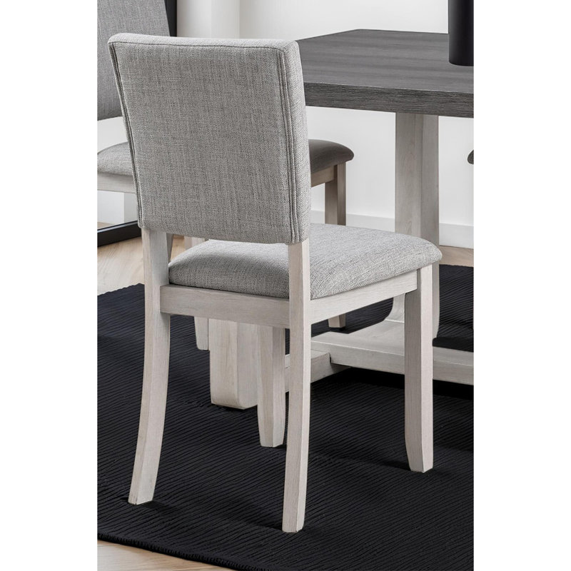 Chaise d'appoint rembourrée 4 pièces, Gris
