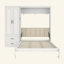 Lit escamotable avec armoire de rangement et tiroirs, tête de lit tapissier Murphy-133671877