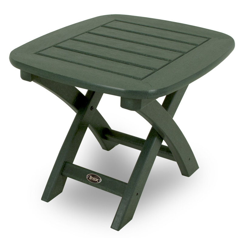 TREX Outdoors Yacht Club 21" x 18" Side Table, Dark Green
