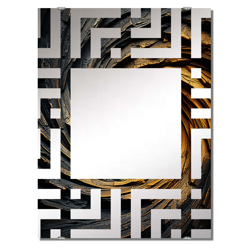 Miroir mural Pirtle - Abstract Spirals, 40 po x 30 po