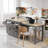 74.5 Inch Rolling Kitchen Island with Extendable Dining Table, Ample Storage, and Lockable Wheels for Flexible Use.-1551706403