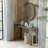 Solid Wood Modern Console Table – Coffee Brown Mocha Finish, Entryway Table for Hallway or Living Room, Narrow Design