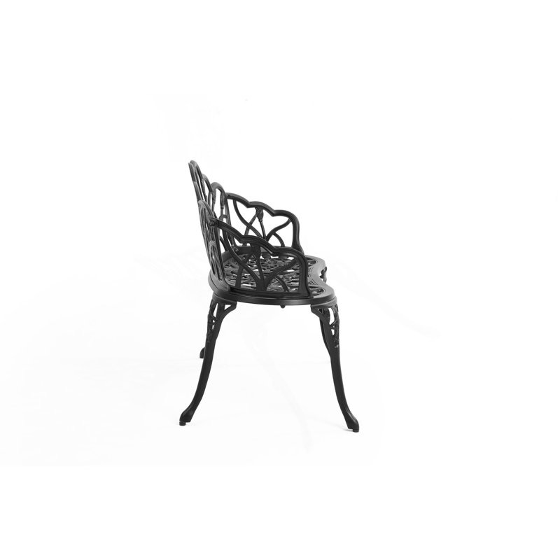 Banc en fonte d'aluminium, Noir