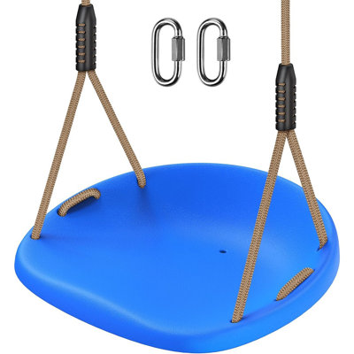 Heavy-Duty Blue Swing Seat – Height-Adjustable Tree Swing For Adults, Weatherproof Ropes, Backyard, Patio, Garden, Or Playground