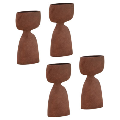 Evara Vase Set of 4 Terracotta