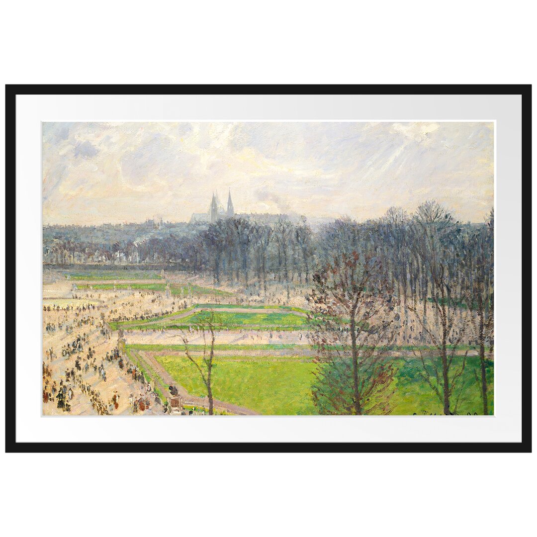 Gerahmter Kunstdruck The Garden of the Tuileries II von Camille Pissarro