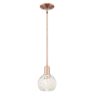 Arcadia - White Mouchette - 1 Light 6" Stem Hung Mini Pendant