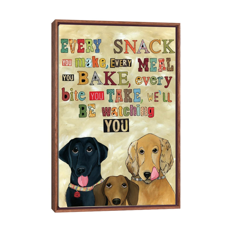 «Be Watch You» - Impression sur papier avec cadre flottant, Toile avec cadre en bois classique, H 60 po x l 40po x P 1,5 po