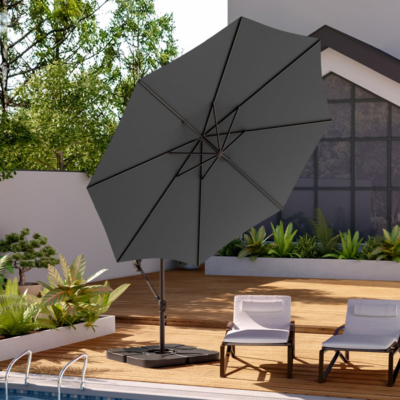 Ashwell 300cm Cantilever Parasol, Dark Grey