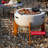 Round Charcoal Wood Burning Outdoor Magnesium Oxide Fire Pit Table With Lid