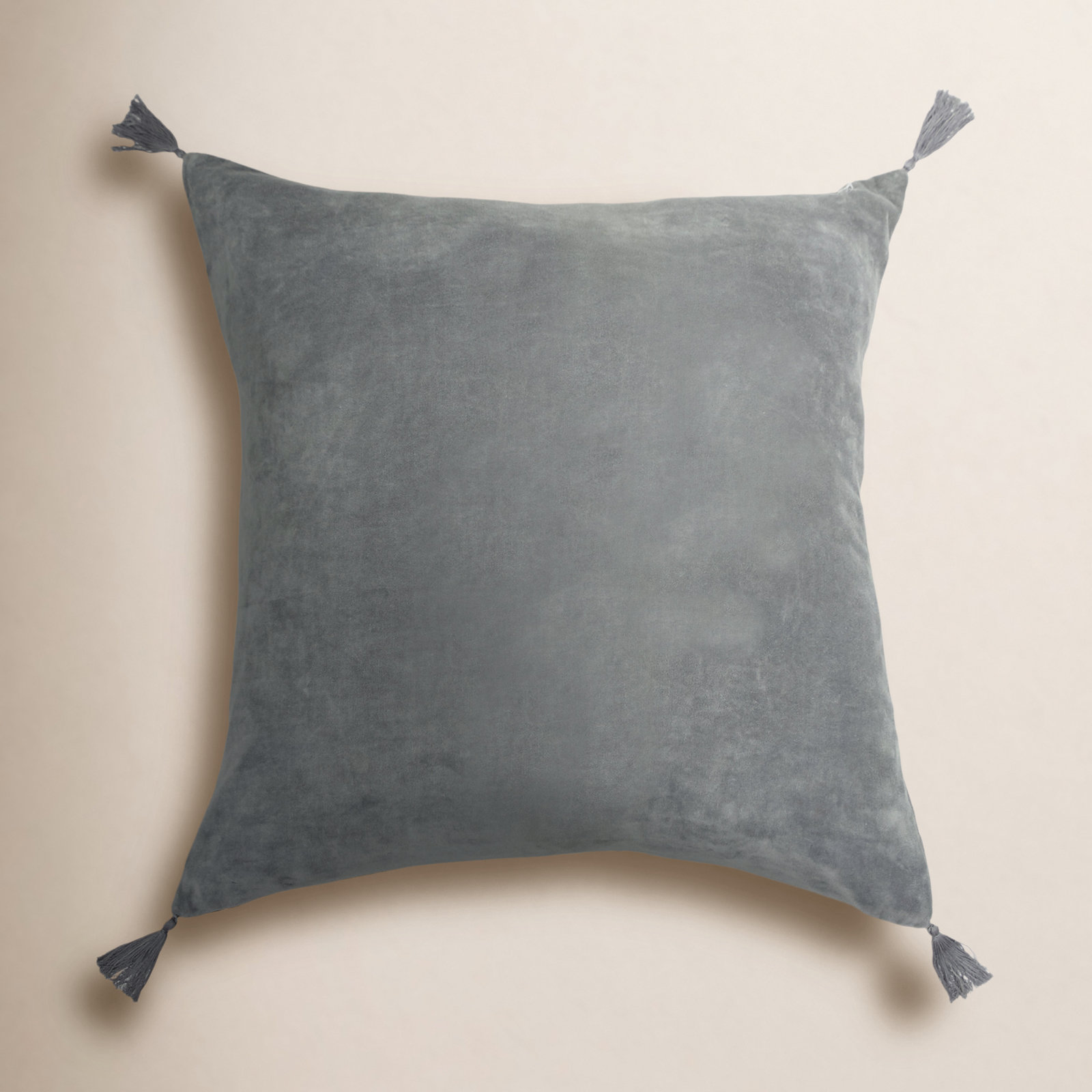 Rodrick 22" x 22" Cotton Throw Pillow, Gray