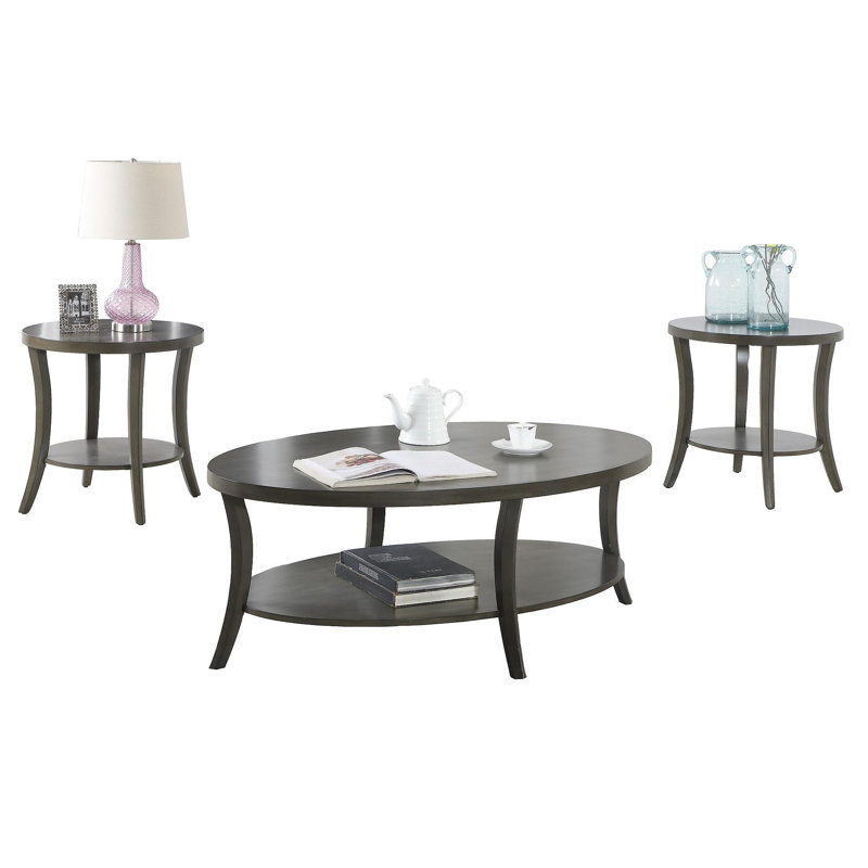 Ensemble de tables basses Perth, Gris