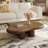 Mid-Fentury 48" Solid Wood Coffee Table for Livingroom,Cloud Design, Four Legs Free Form